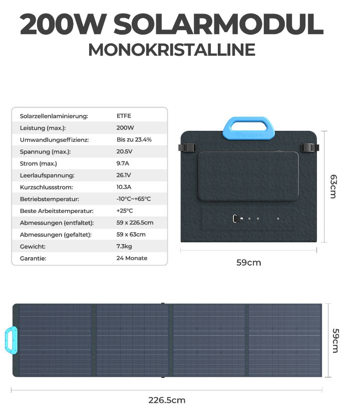 Bluetti PowerstationEB70+Solarpanel PV200 ORIGINALVERPACKT in Sinsheim