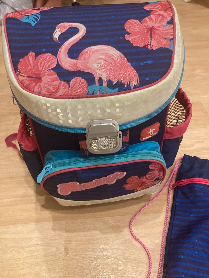 Belmil Mini-Fit Schulranzen 2- teilig Flamingo für Mädchen in Neu Wulmstorf