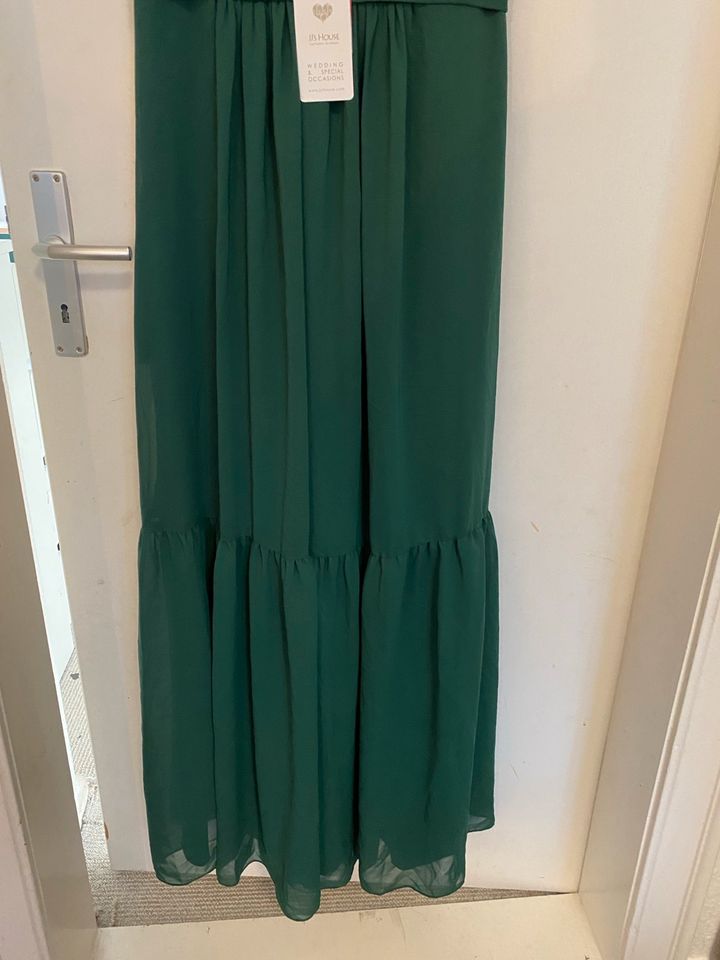 NEU Brautjungfernkleid Hochzeit A-Linie Chiffon dunkelgrün Gr. 46 in Berlin