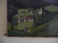 Bild Dorf - Berge 76 x 55 cm o. Rahmen Signierung Bayern - Schönau Niederbay Vorschau