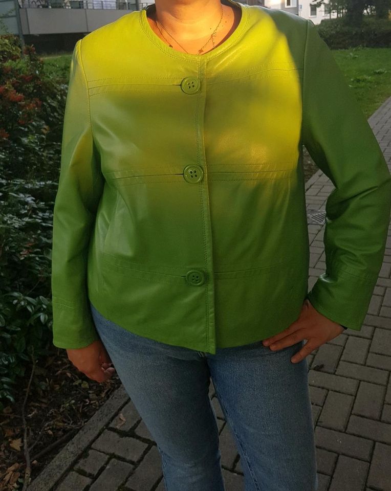 Gelco damen megaweiche Lederjacke gr.44/46 grün neu in Frankfurt am Main