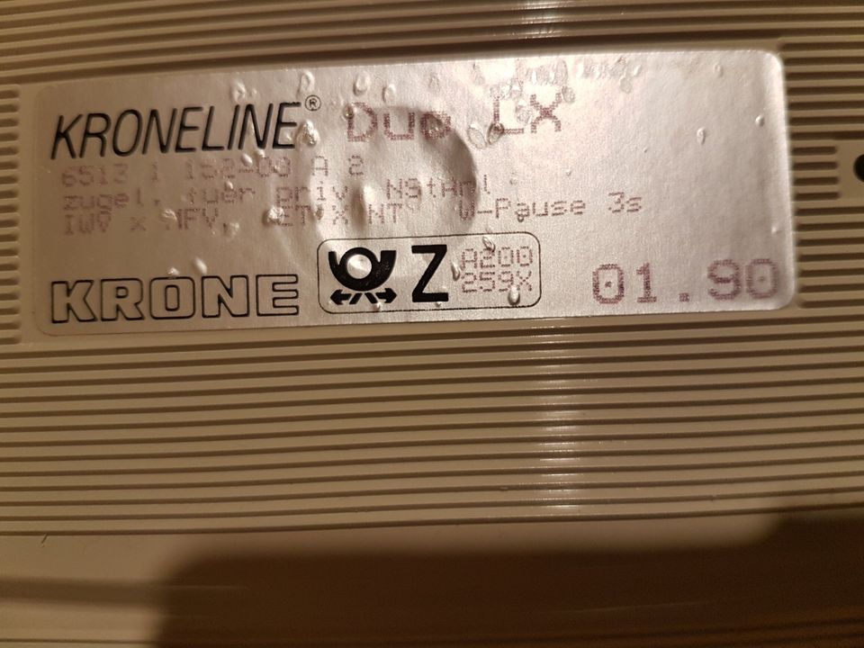 kieselgraues Telefon Post Kroneline Duo LX baugl. 01LX MFV TAE in Taura