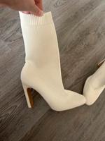 Strickstiefel mit Absatz Absatzstiefel beige cremefarben Niedersachsen - Winsen (Luhe) Vorschau