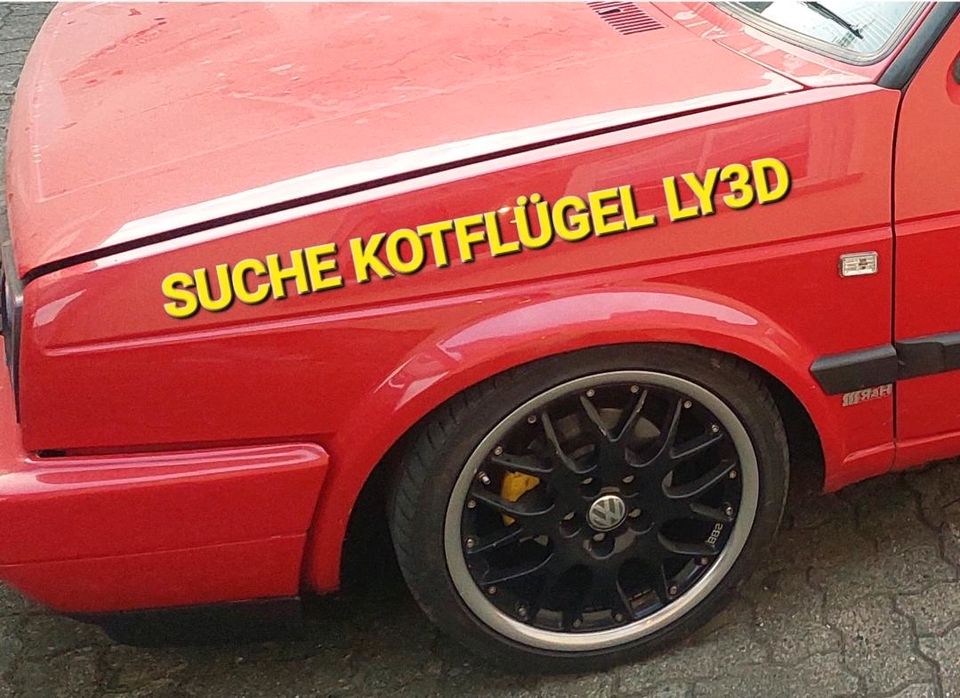 SUCHE Golf 2 Kotflügel Tornado ROT LY3D links in Betheln