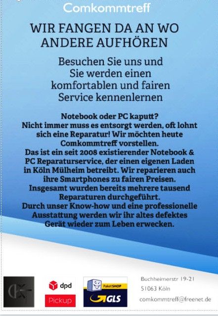 Notebook,Macbook,Imac,PC, oder Smartphone/Handy Reparaturen in Köln