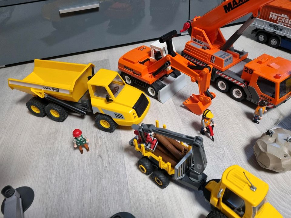 Xxl Playmobil Pm Cargo Maxx7 Bagger Mühlfahrzeug Kran Lager in Rehfelde