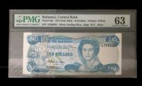 Banknote Geldschein Bahamas 10 Dollars 1974 (1984) PMG 63 Bayern - Senden Vorschau