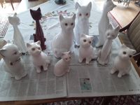 11 Katzen, eine in dunkelrot der Rest in weiß, Stückpreis Rheinland-Pfalz - Neuwied Vorschau