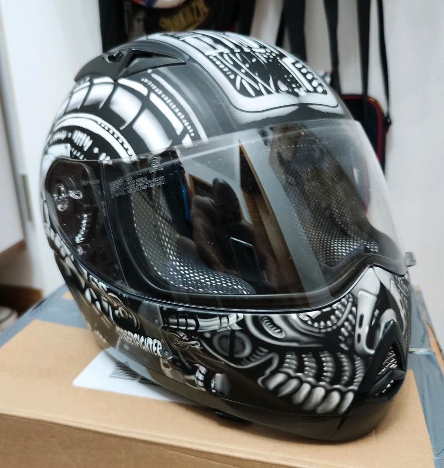 Streetfighter +Print Motorradhelm XS 54cm Helm Motorrad Jethelm in Dresden