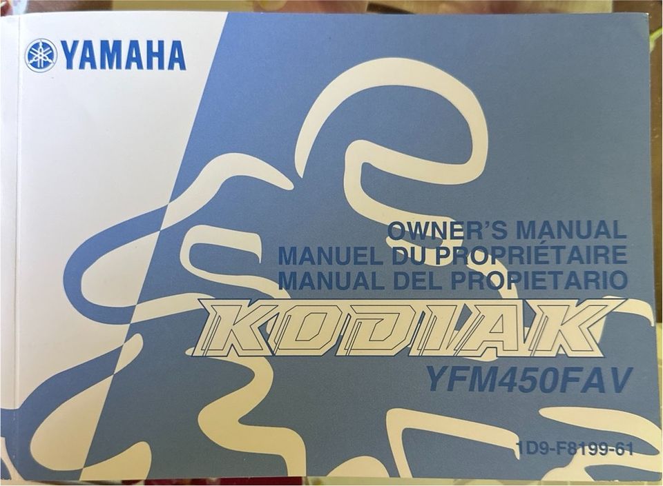 Anleitung Yamaha Kodiak 450 ATV in Jena