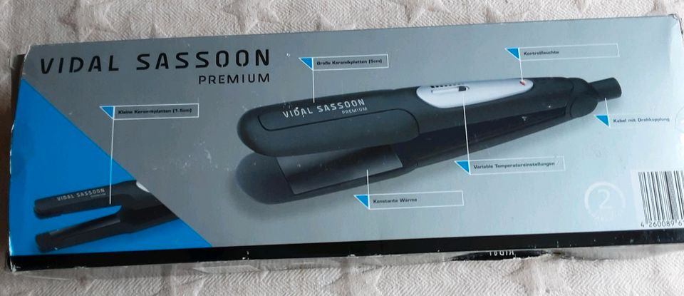 VIDAL SASSOON Premium Haarglätter Glätteisen in Nürnberg (Mittelfr)