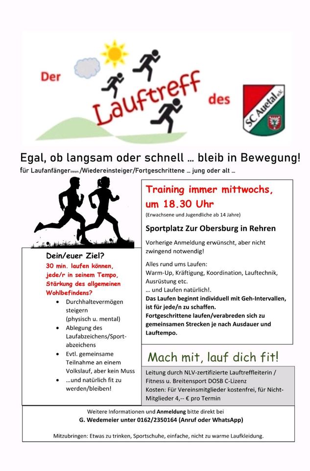 Lauftreff Lauftraining Erwachsene u. Kinder in Hannover