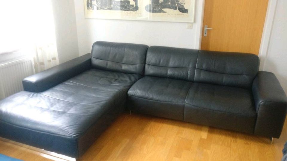 Sofa Leder schwarz  von W. SCHILLIG in Ulm