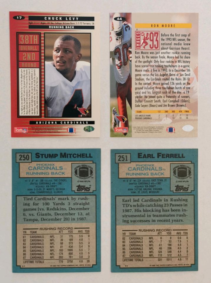 Arizona Phoenix Cardinals NFL 12 Trading Cards Lot - 90er 2000er in Viernheim