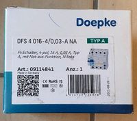 Doepke DFS4 016-4/0,03-A NA FI-Schalter 4p 16 A 0.03 A Typ Brandenburg - Halbe Vorschau