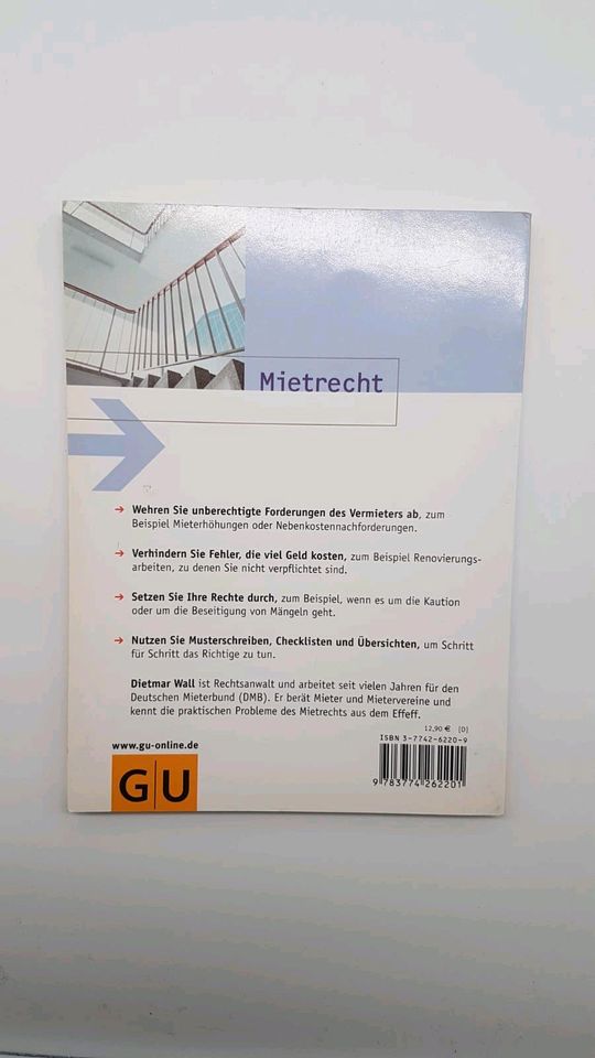 Mietrecht GU Ratgeber Recht Dietmar Wall Buch Mieter in Scheuring