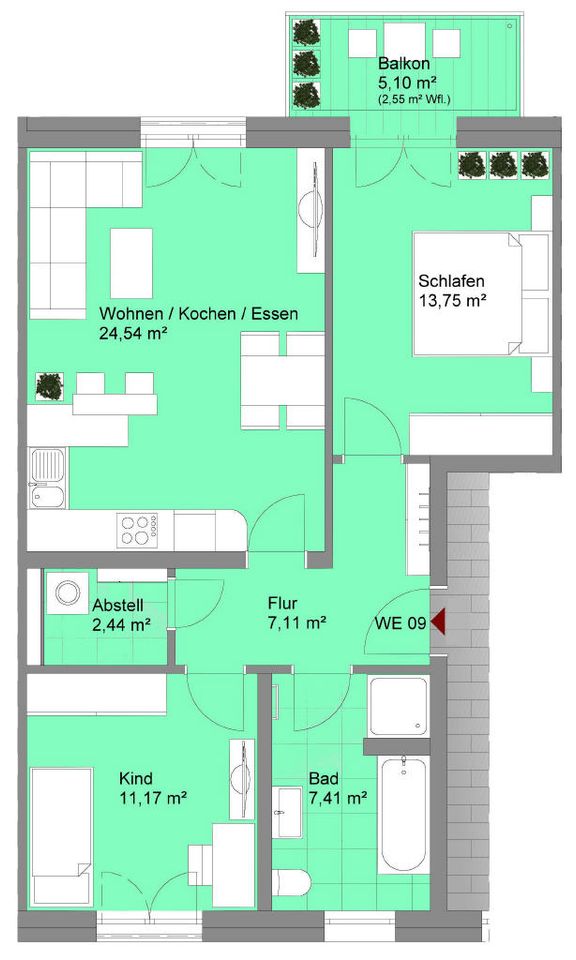 Halle-Kröllwitz: Wohnungen mit 2 bis 5 Zi., Aufzug, Balkon/Terrasse, PKW in Halle