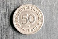 50 Pf Stück Geld Münze 1949 j BDL Niedersachsen - Nordhorn Vorschau