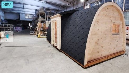 Camping Pod Glamping L660cm B325cm isoliert montiert Kiefer in Rietberg