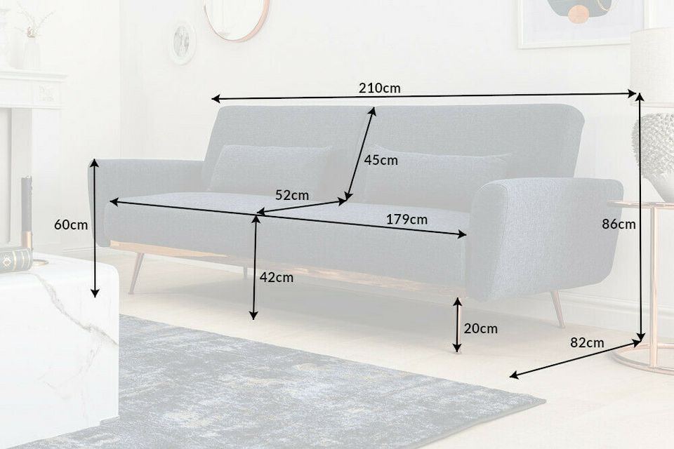 Schlafsofa Bellezza 208cm | Samt smaragdgrün in Hamburg