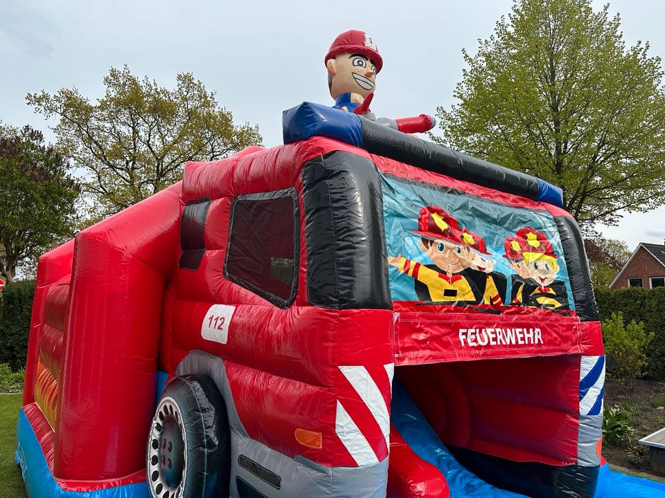 Hüpfburg Slide Combo Doubleslide Feuerwehr mieten leihen verleih in Kisdorf