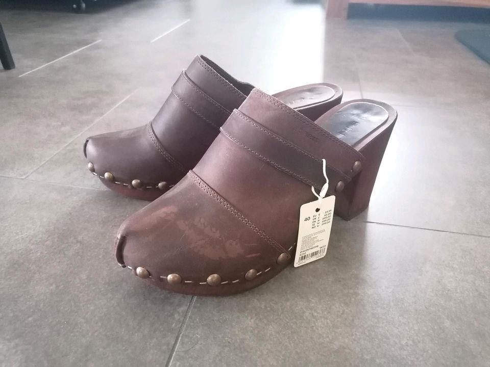 NEU Esprit Clogs Echtleder Rindsleder 40 in Lindau