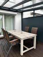 Gartentisch weiß mit 4 Hochlehner Stühlen Wandsbek - Hamburg Farmsen-Berne Vorschau