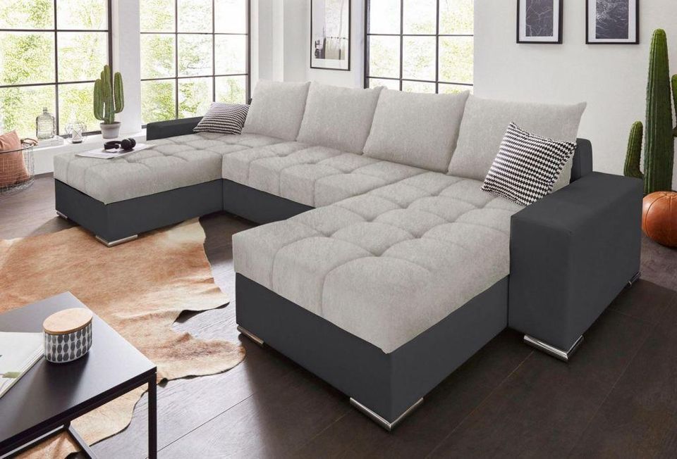 Wohnlandschaft Bett-Funktion 3 Farben Sofa Couch UVP 1699,- NEU in Lippstadt