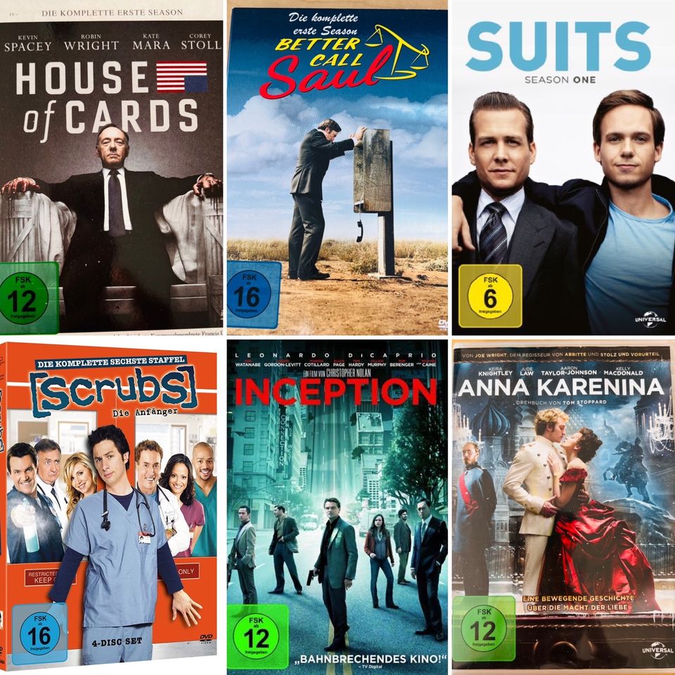 DVDs - House of Cards, Better Call Saul, Suits, Scrubs, Inception in Hessen  - Kassel | Filme & DVDs gebraucht kaufen | eBay Kleinanzeigen ist jetzt  Kleinanzeigen