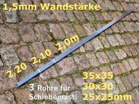 3 Alurohre , Aluminium, Rohr, 4-kant,  ca. 2m lang, 1,5mm Wand, Rheinland-Pfalz - Sprendlingen Vorschau