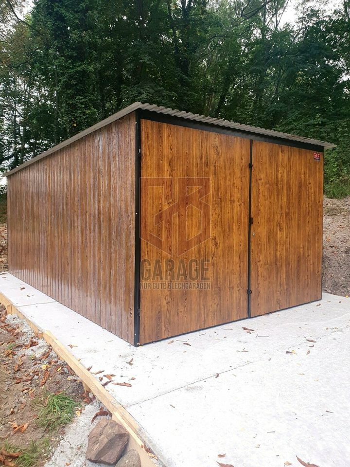 Blechgarage 3x5 Fertiggarage Gartenhäuser Lager mit Aufbau G110 in Görlitz