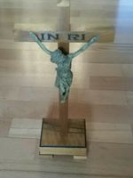 Altes Holzkreuz Cruzifix Sockel Holz Kreuz H 32 cm Devotionalien Saarland - Mettlach Vorschau