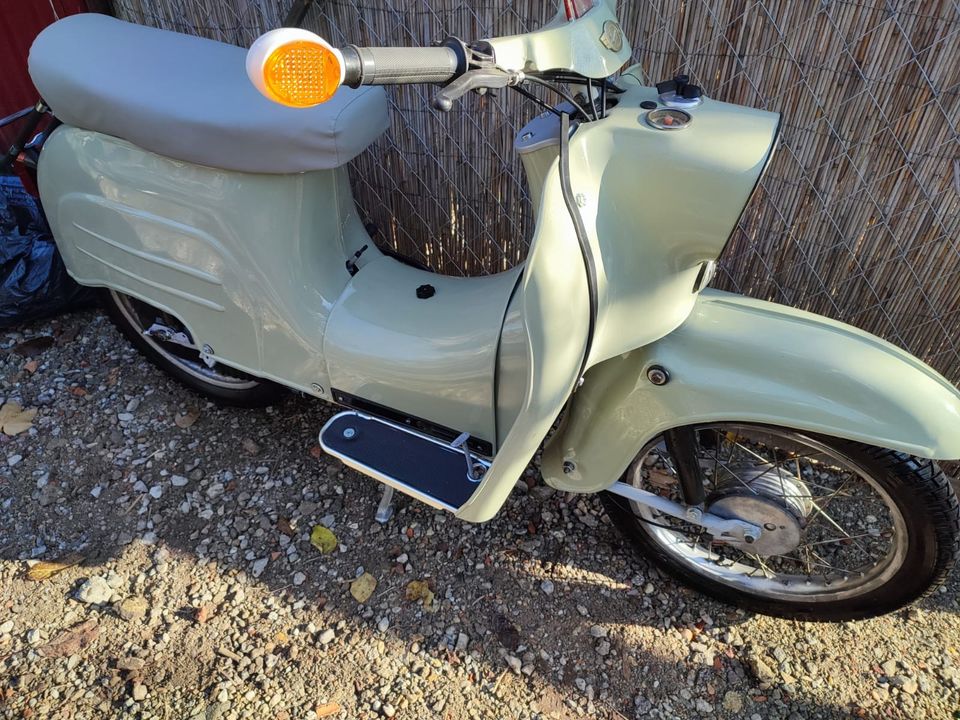 Simson Schwalbe KR51/1 NEUAUFBAU RESTAURIERT Tundragrau Moped S51 in Osterweddingen