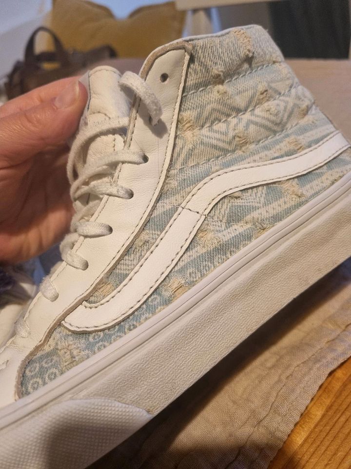 Vans 37 weiß leder jeans sneaker turnschuhe in Bielefeld