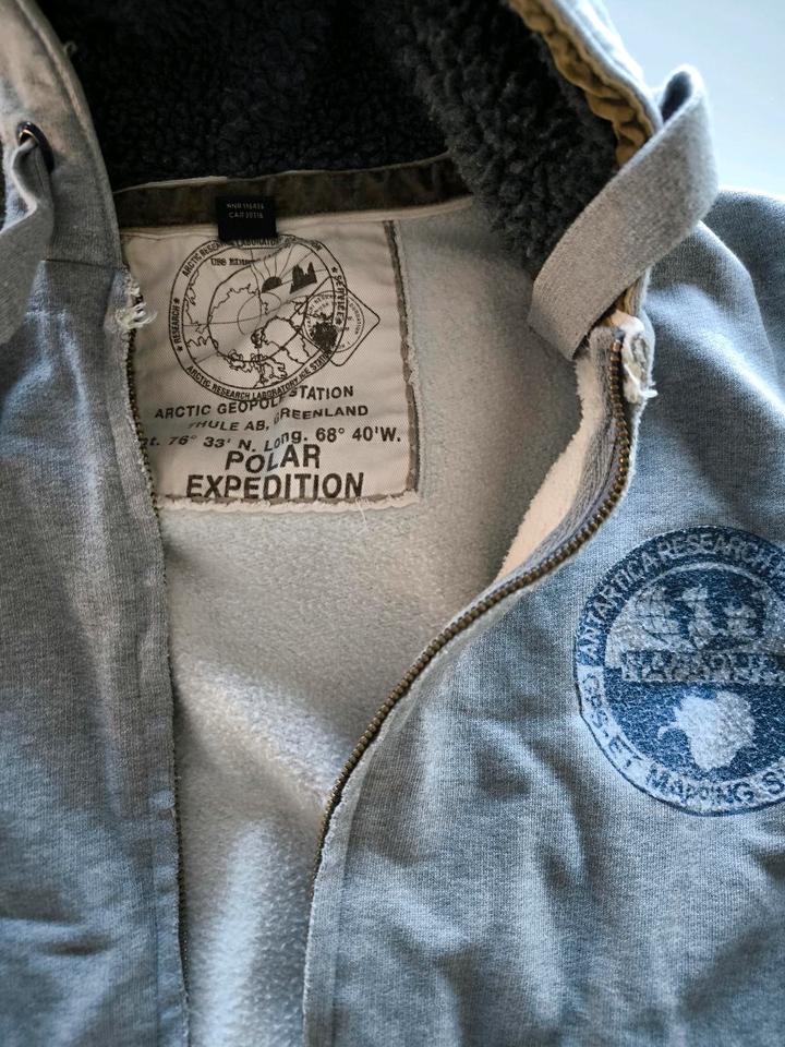 Napapirji, Sweatshirt Jacke, Kapuzenpulli, L XL, grau, gebraucht in Reutlingen