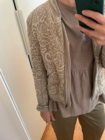 ZARA Jacke Taupe muster s 36 mit Stickerei Frankfurt am Main - Nordend Vorschau