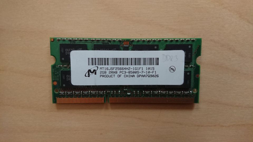 Speicher RAM MT16JSF25664HZ-1G1F1 1015  2GB DDR3 in Hamburg