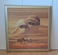 Bild Wandbild Sahara Wüste Beduinen Tuareg Kamele 77x77 gerahmt Schleswig-Holstein - Preetz Vorschau