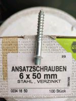 Ansatzschrauben, M6x50 mm Stahl 100 Stück Rheinland-Pfalz - Kaiserslautern Vorschau