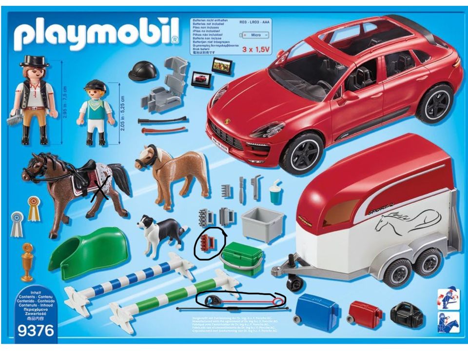 Playmobil Porsche mit Pferdeanhänger in Icking