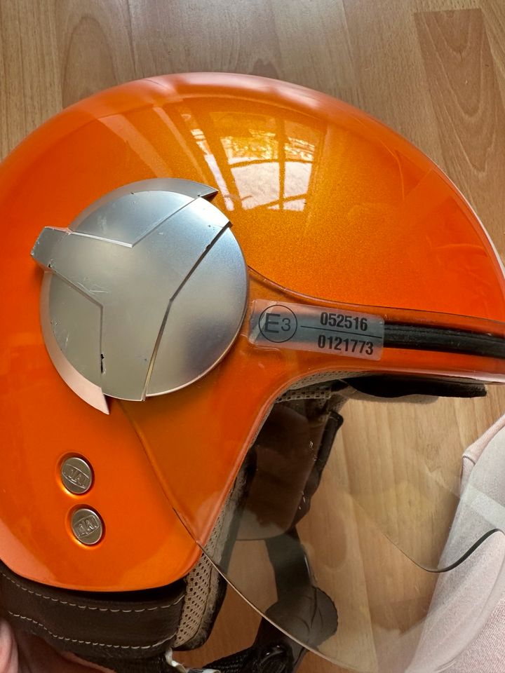 Roller Helm Nolan, Halbvisier Damen Größe E3, Retro Orange in München