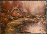 Puzzle 1000 Teile Haus mit Teich im Wald Bayern - Wenzenbach Vorschau