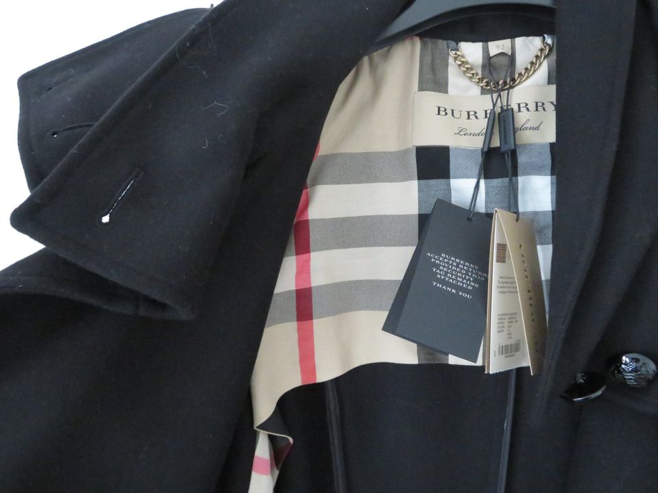 BURBERRY Damen Mantel Gr. 14 schwarz neu mit Etikett in Alsdorf