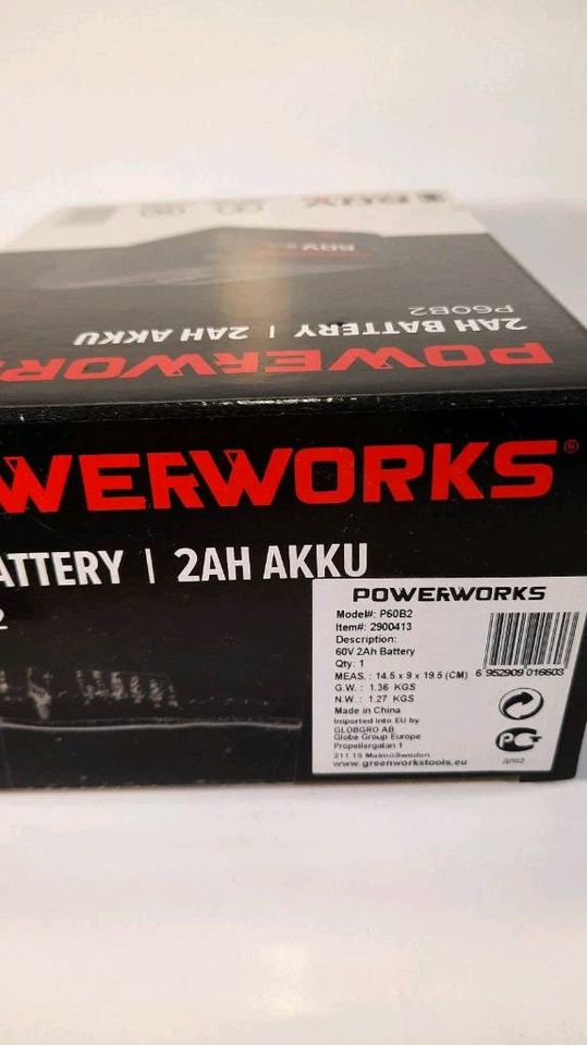 Powerworks AKKU P60B2 Li-Ion Batterie 60V 2Ah in Rötgesbüttel