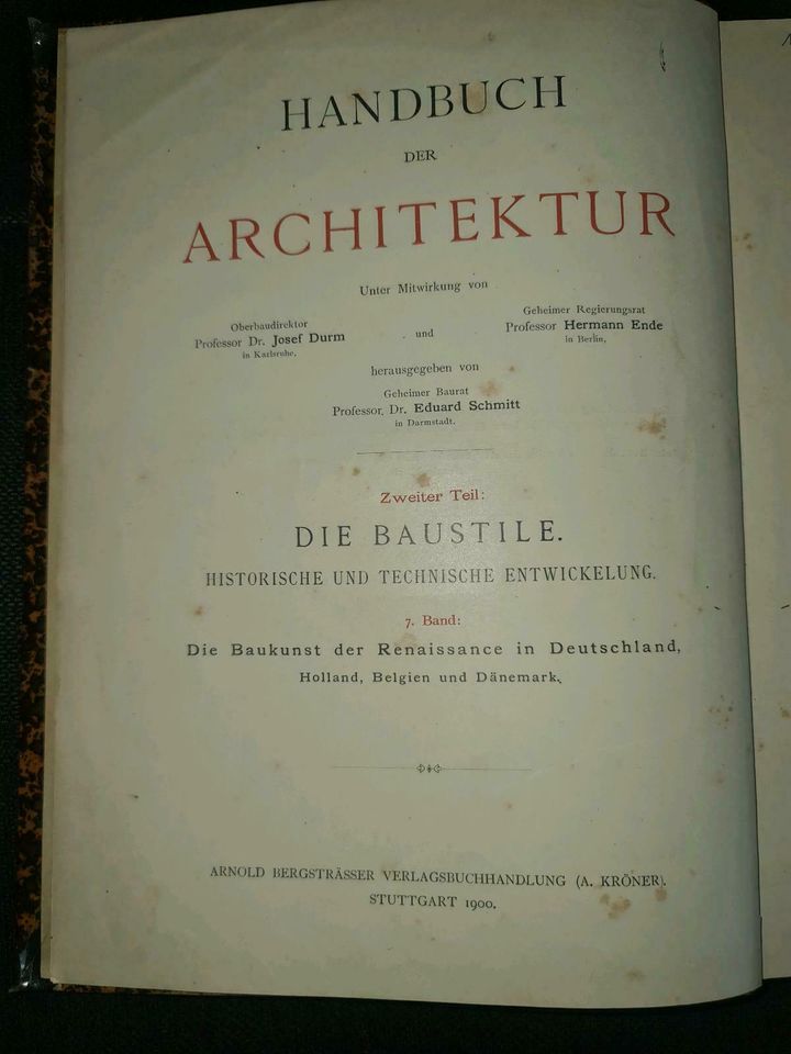 Handbuch der Architektur. Zweiter Teil. Baustile. G. Bezold 1900 in Coesfeld