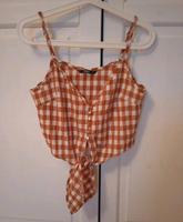 Top Gr 36 Only hellbraun beige Karo Träger verstellbar NEU! Hessen - Sinntal Vorschau