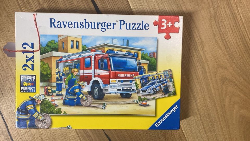 Ravensburger Puzzle - Polizei und Feuerwehr, 2x12 Teile in Weissach im Tal