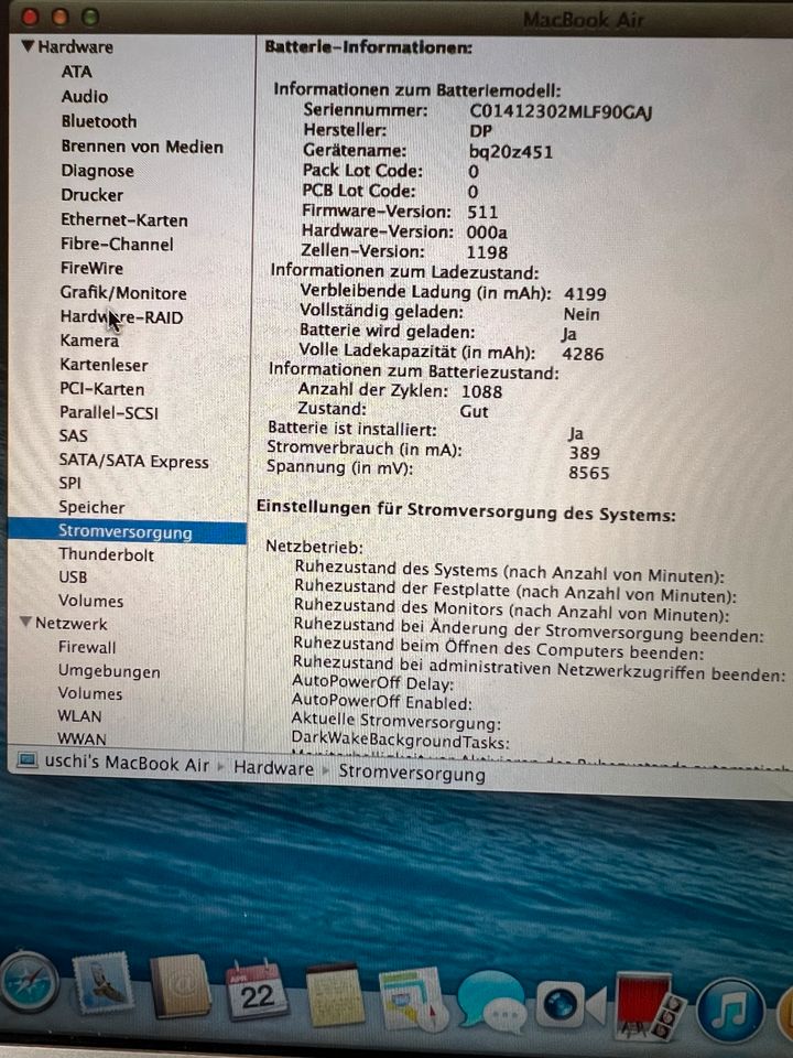 Apple MacBook Air 11,6 Zoll, A1465(Ende 2014) mit MagSafe und OVP in Wunsiedel