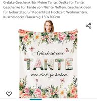 Kuscheldecke Tante mit Spruch Bayern - Langensendelbach Vorschau