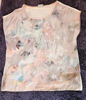Taifun T Shirt Blusenshirt Beige  Rose bunt Gr. 42 Hessen - Gladenbach Vorschau